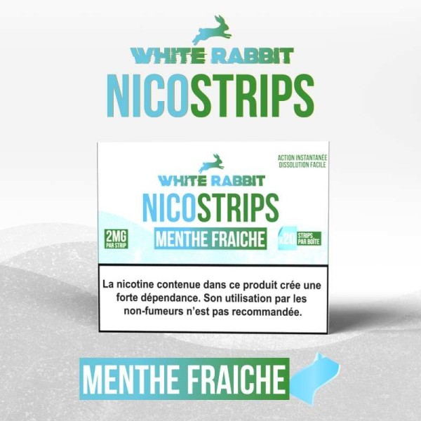 White Rabbit Nicostrips Menthe Fraîche 2mg