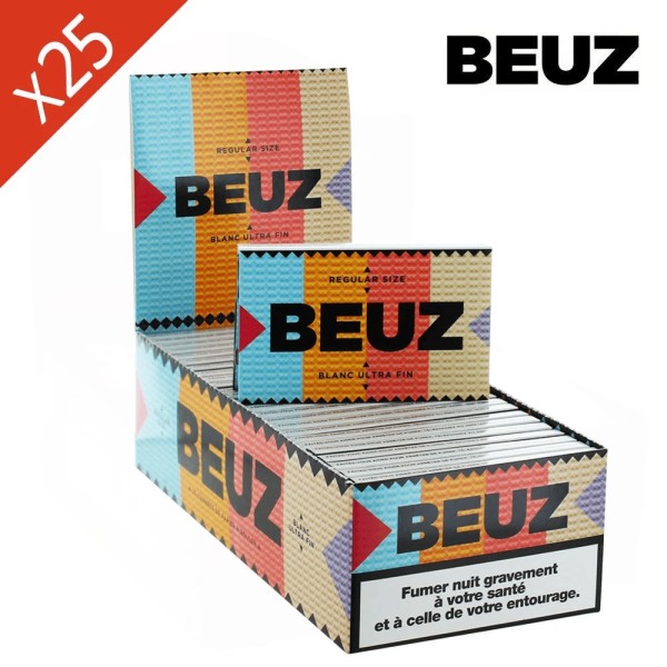 Boîte de 25 Carnets Feuilles Blanc Non Blanchies Regular BEUZ