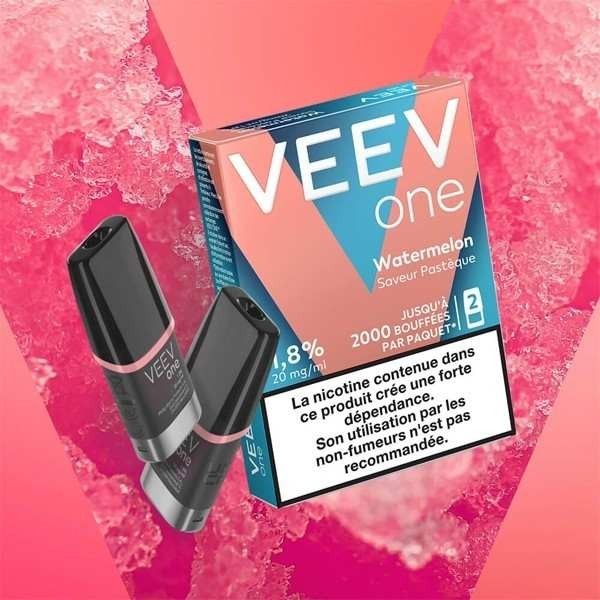 Paquet de 2 Pods pre-remplis Veev One Watermelon - Saveur Pasteque