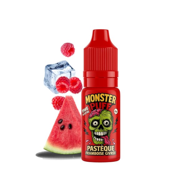 Eliquide Monster Puff 10ml Pasteque Framboise Givree