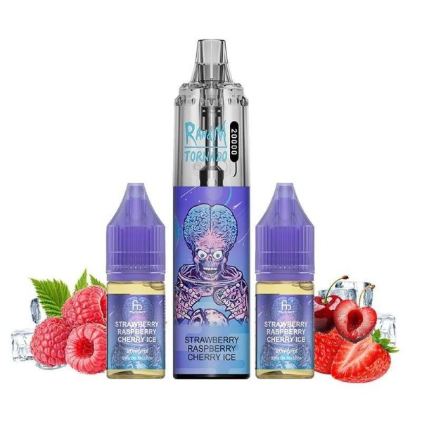 Puff Tornado RandM 20K Strawberry Raspberry Cherry Ice 850mAh - Fumot