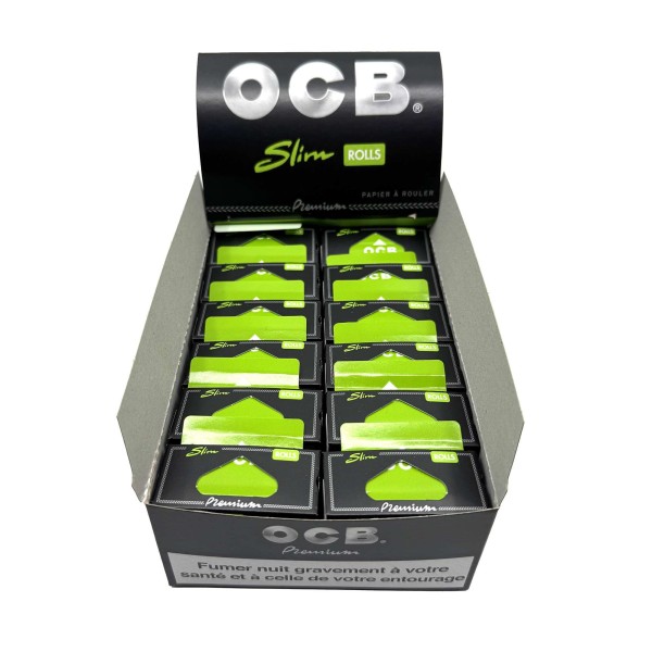 Boîte de 24 rouleaux de feuilles à rouler OCB Rolls Premium Slim