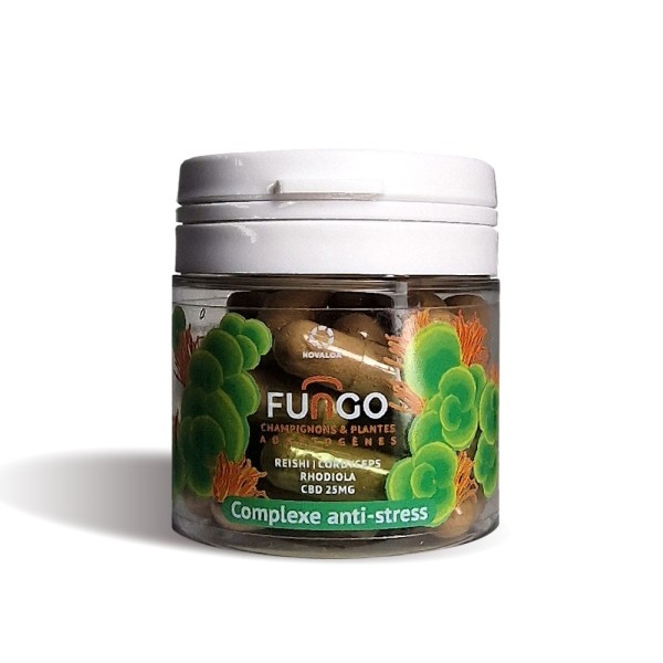 Gélule CBD & champignons anti-stress | FUNGO, NOVALOA